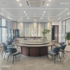 Yingtan International Hotel's dining furniture, banquet center, private rooms, solid wood large round tables, high-end club solid wood electric tables Item Picture